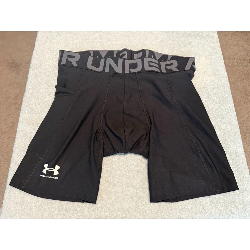Under Armour Mens HeatGear Compression Shorts Black XL Athletic Base Layer NWoT